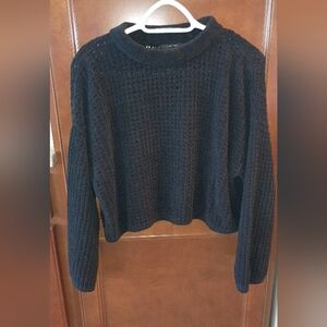 Love Tree Black Cowl Neck Sweater